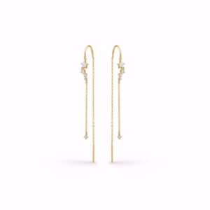 Ørekæder 8 karat guld med zirkonia sten - Guld & Sølv Design 5713/08
