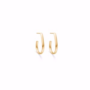 Ovale creoler 8 karat guld 2,5 cm x 1,8 cm   - Guld & Sølv Design 5703/08