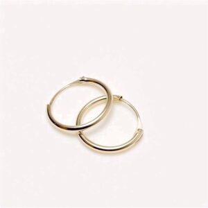 Creoler i 14 karat guld 13mm - Guld &Sølv Design 481215