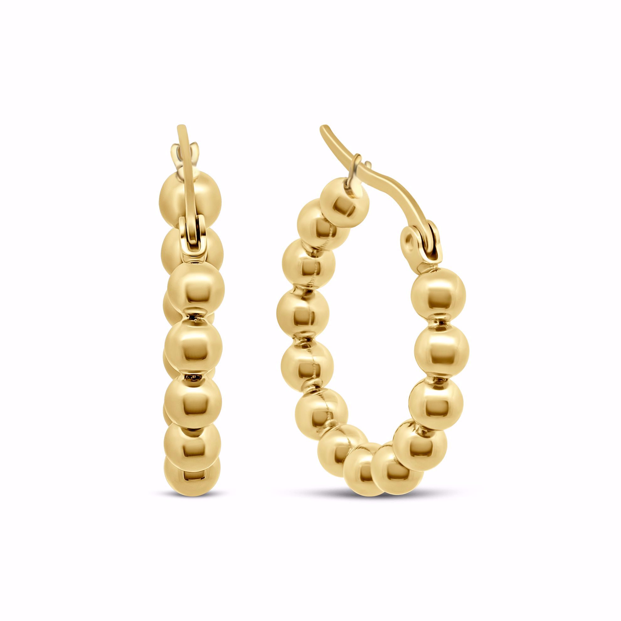 CO88 creoler med kugler guldfarvet stål 8CE-70597