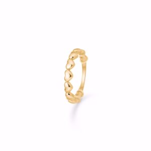 8 karat guldring med hjerter - 6450/08