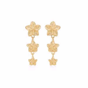 Seville Jewelry FIORE blomster øreringe forgyldt sølv 11578