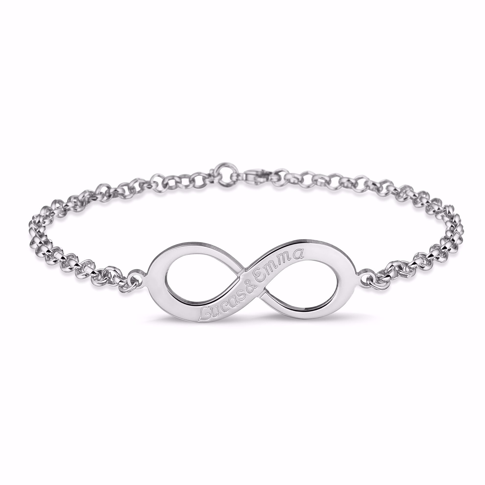 Armbånd i 925 sterling sølv med uendelighedstegn - 8862