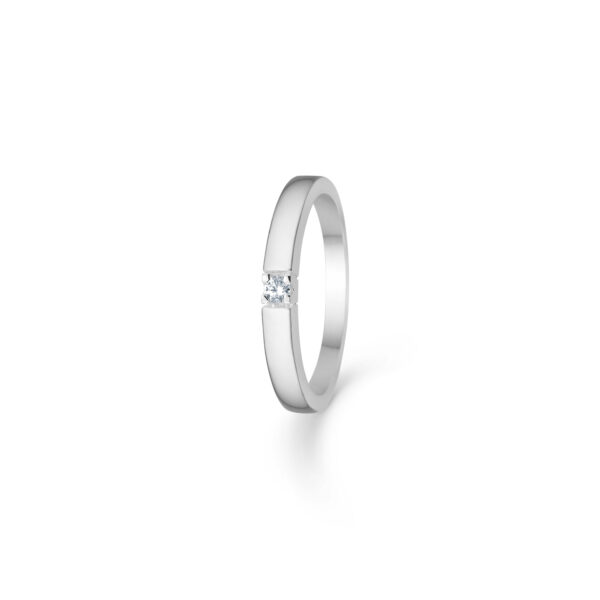 Alliance ring i sølv 1 sten - Guld & Sølv Design 2624