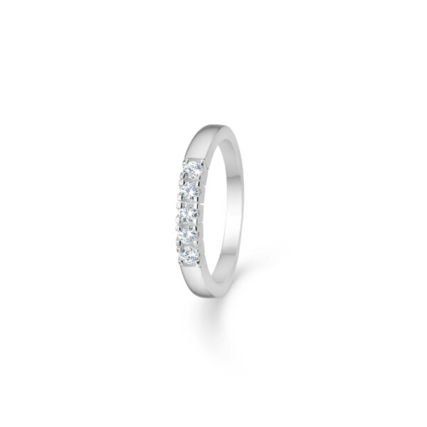 Alliance ring i sølv 5 zirkonia sten - Guld & Sølv Design 2626