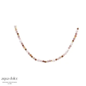 Aqua Dulce PEACHY perle halskæde forgyldt 6252