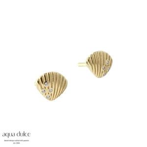 Aqua Dulce SHELLY medium øreringe forgyldt 6200