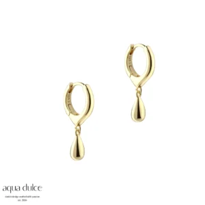 Aqua Dulce SHINY DROP hoops med dråbe 6178