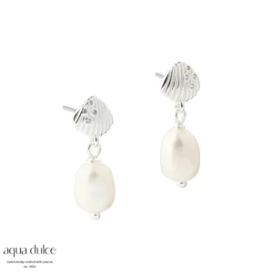 Aqua Dulce SHELLY perle øreringe i sølv 6265