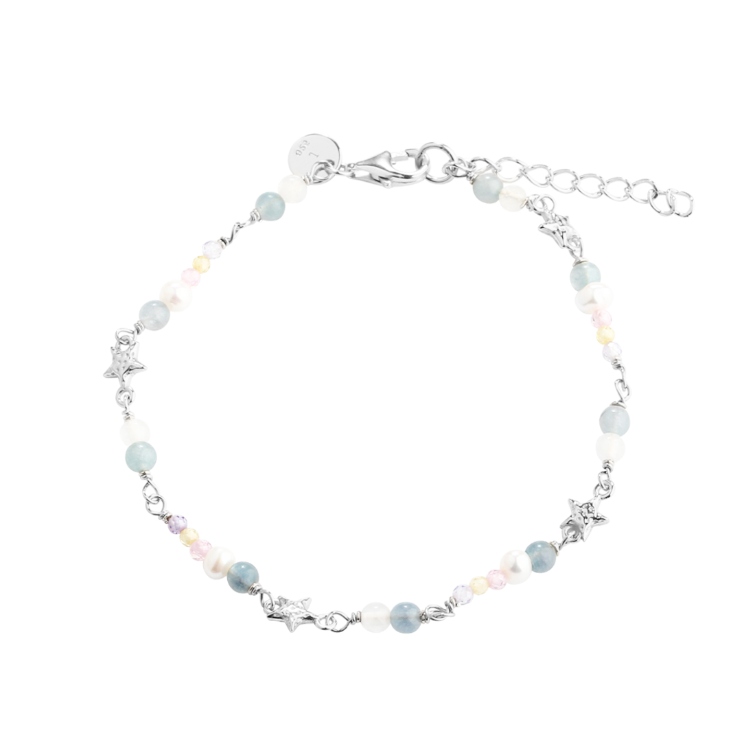 Aqua Dulce STELLA perle armbånd i sølv 6169