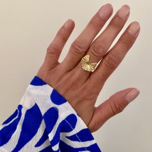 SELMA ring i forgyldt sølv - Seville Jewelry 2061/2/F