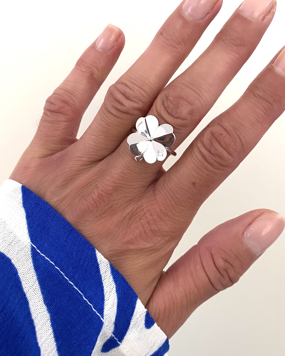 Firkløver ring i sølv 16mm - Guld & Sølv Design 2671 - Billede 2