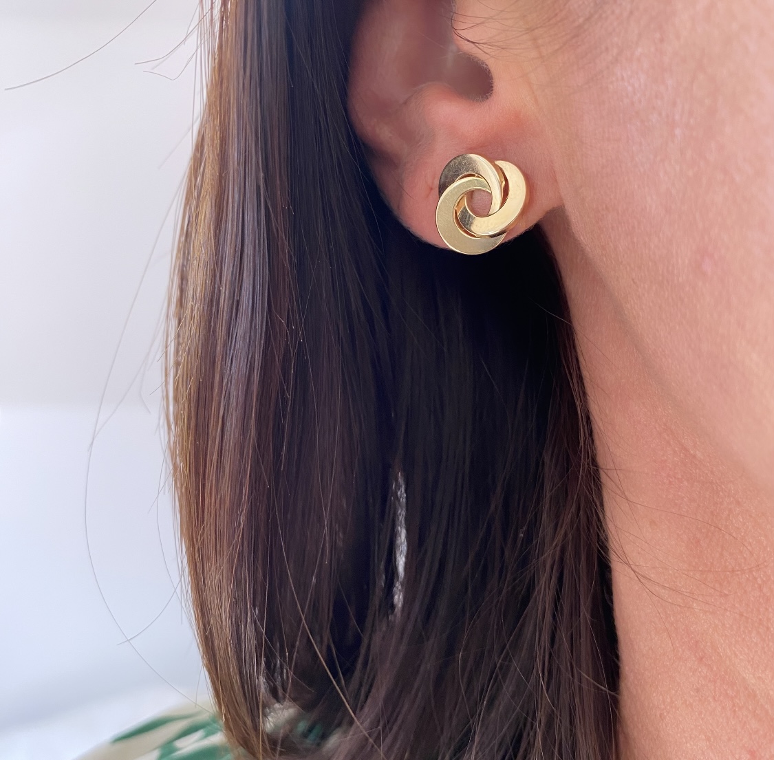 Knude ørestikker 8kt guld - Guld & Sølv Design 8457/5/08 - Billede 2