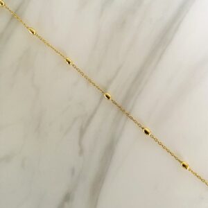 Ankelkæde med kugler forgyldt sølv- Guld & Sølv Design 8958/F