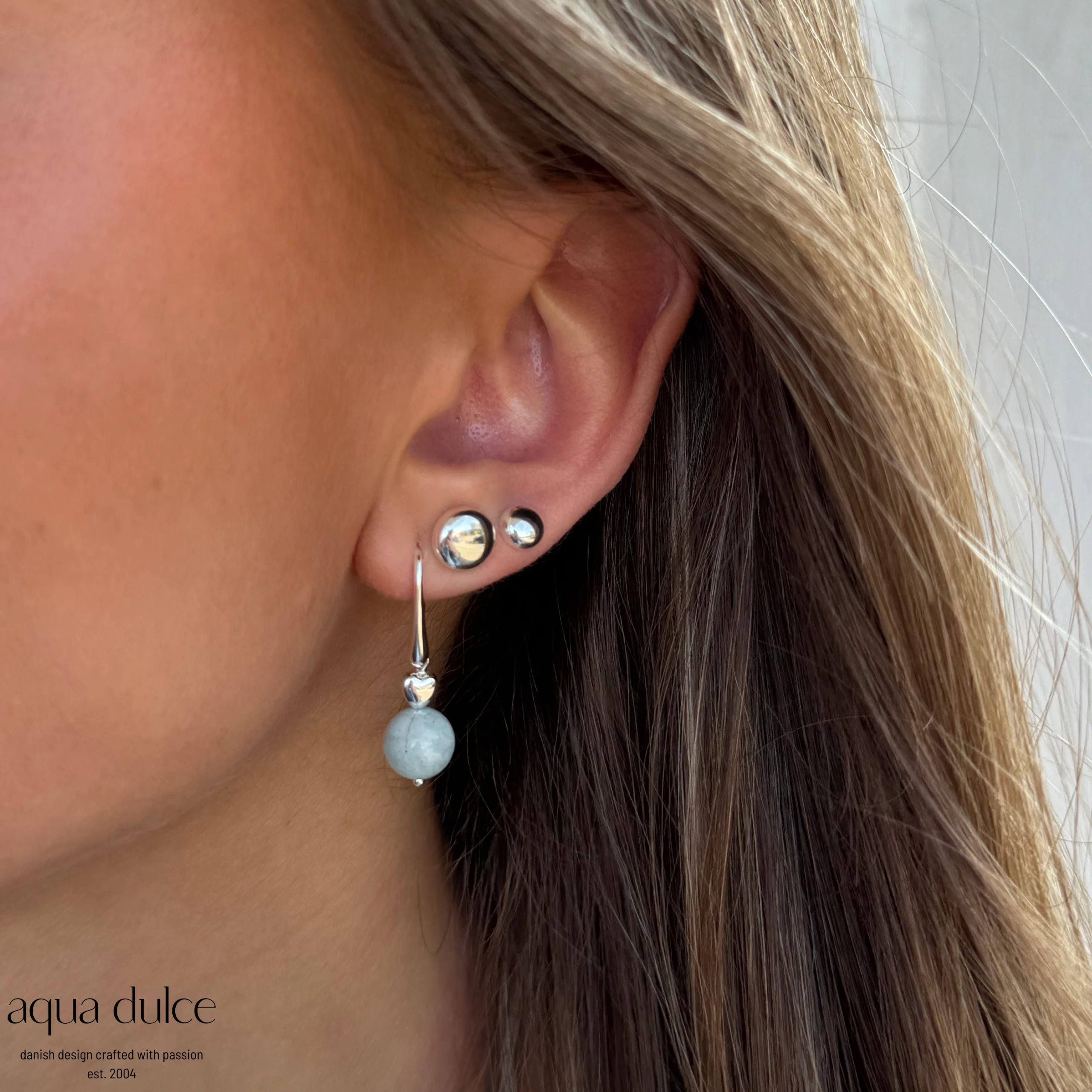 MORGANITE DREAM øreringe sølv - Aqua Dulce - Billede 2