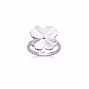 Firkløver ring i sølv 16mm - Guld & Sølv Design 2671