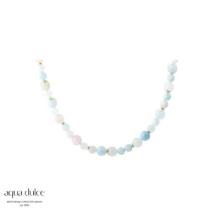 MORGANITE DREAM halskæde i forgyldt - Aqua Dulce