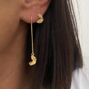 Selma ørekæder i forgyldt sølv - Seville Jewelry 11579/F