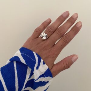 Firkløver ring i sølv 12mm - Guld & Sølv Design 2063/2