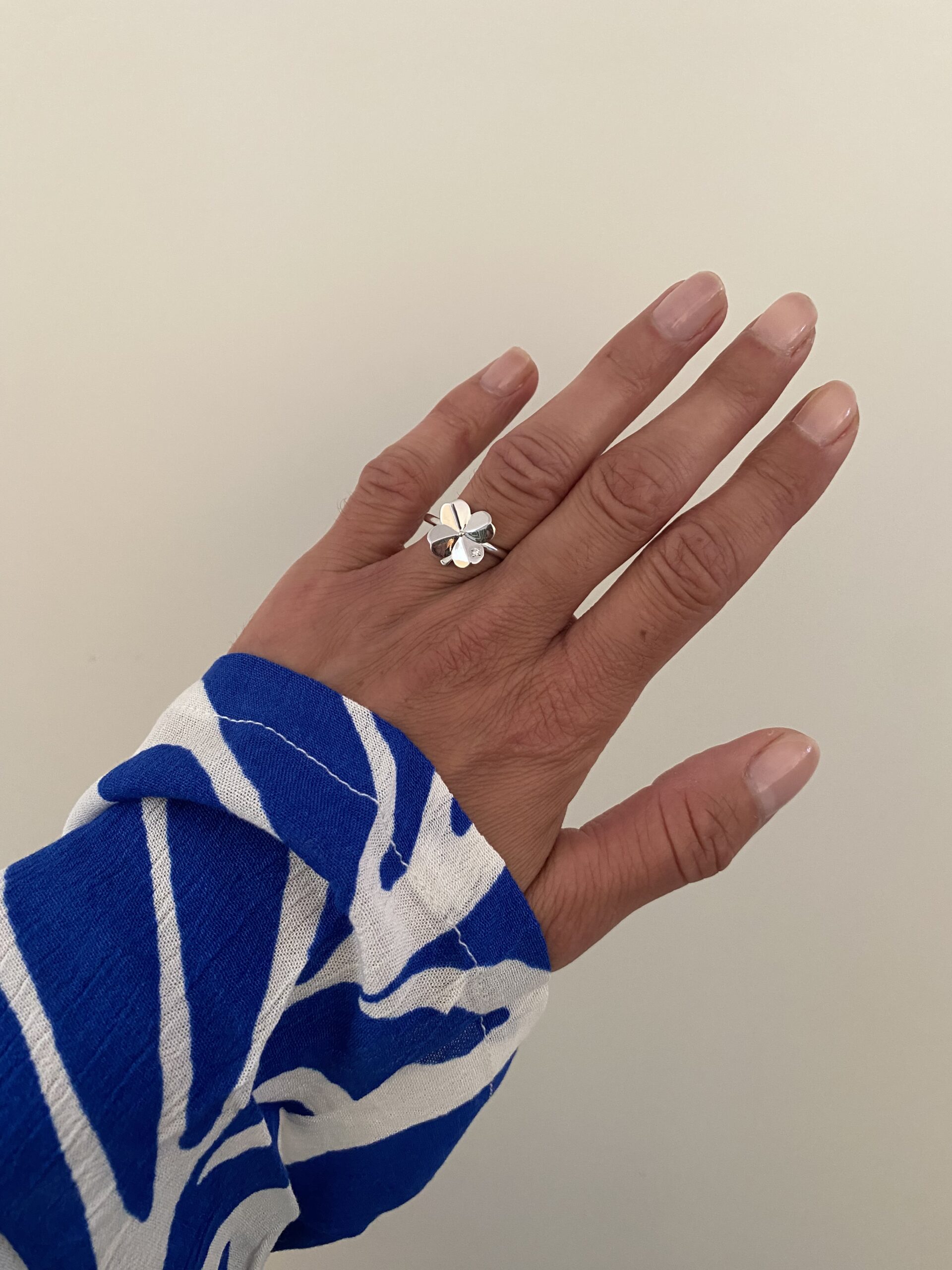 Firkløver ring i sølv 12mm - Guld & Sølv Design 2063/2 - Billede 2