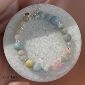 MORGANITE DREAM armbånd i sølv - Aqua Dulce