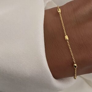 Forgyldt armbånd med kugler 8904/F