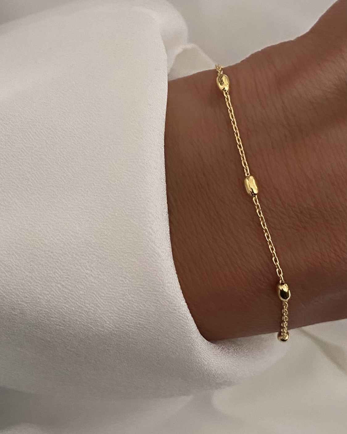 Forgyldt armbånd med kugler 8904/F