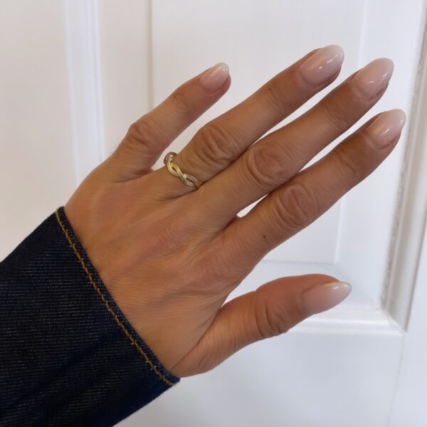 Flettet guldring 8kt guld - Guld & Sølv Design - Billede 2