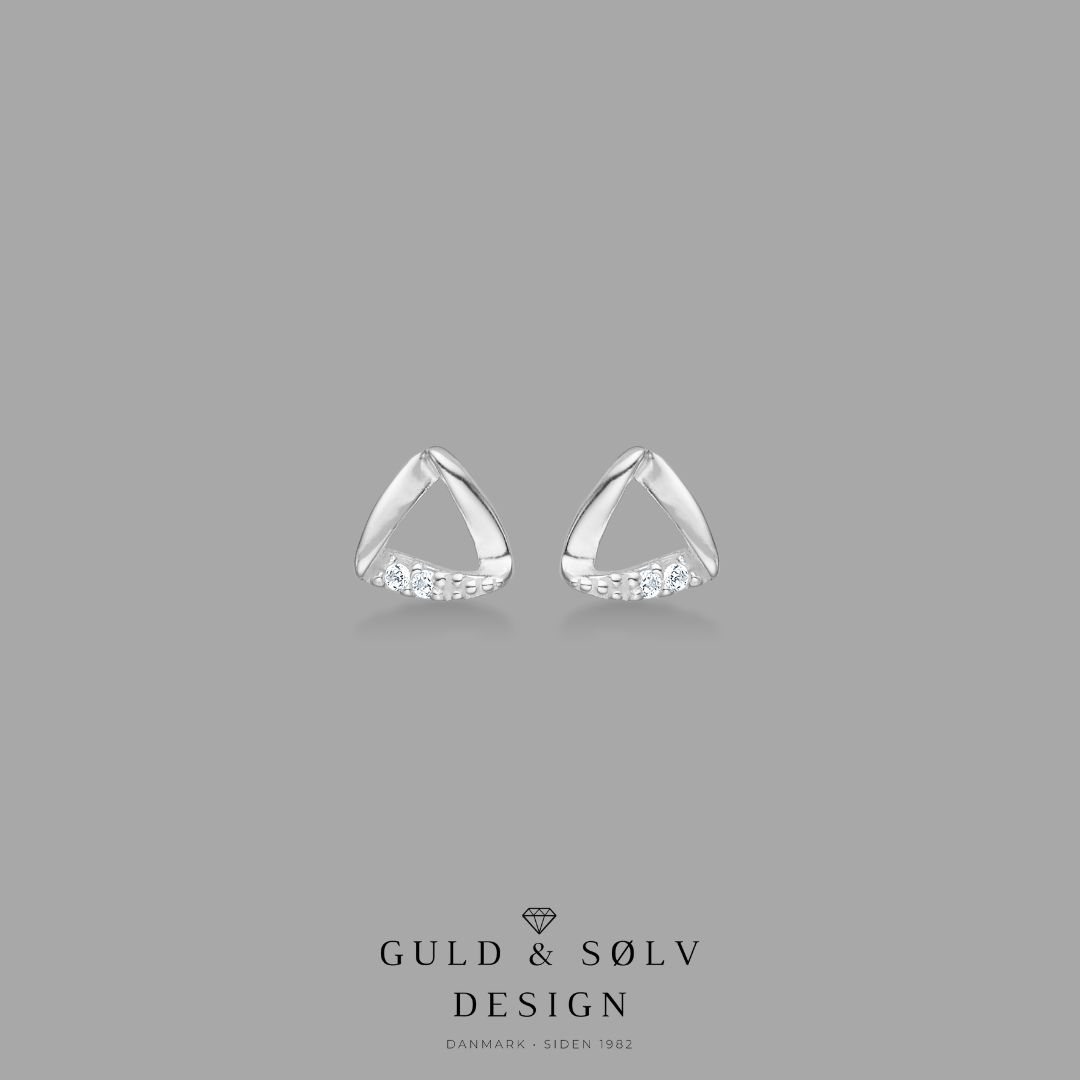 Mini ørestikker i sølv med zirkonia - 11589 Guld & Sølv Design - Billede 2