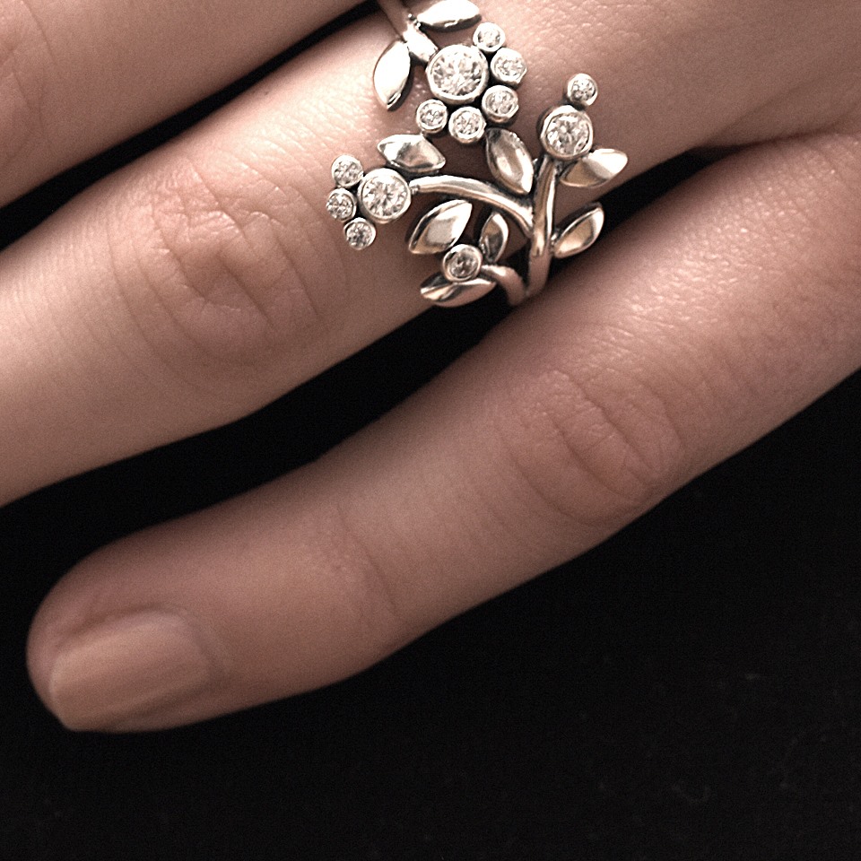 Rabinovich - Adorable Lace ring i forgyldt sølv m. zirkonia - 64920370 - Billede 2