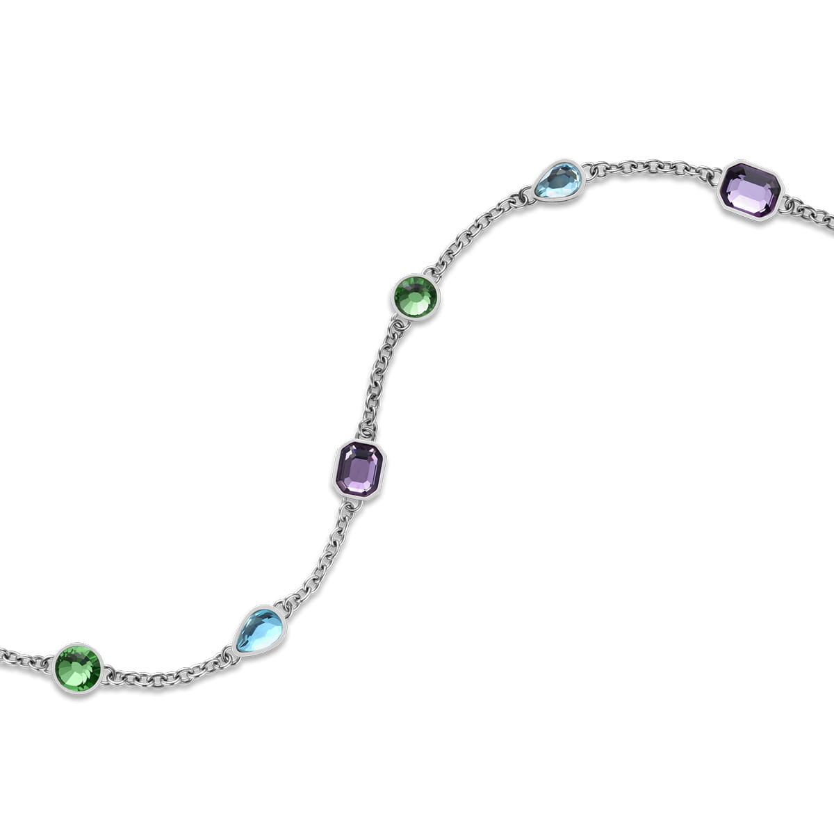 Bering - Arctic Symphony stål armbånd multi krystal - Billede 2