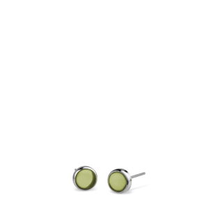 Bering - Arctic Symphony stål øreringe grøn krystal - 714-155-05