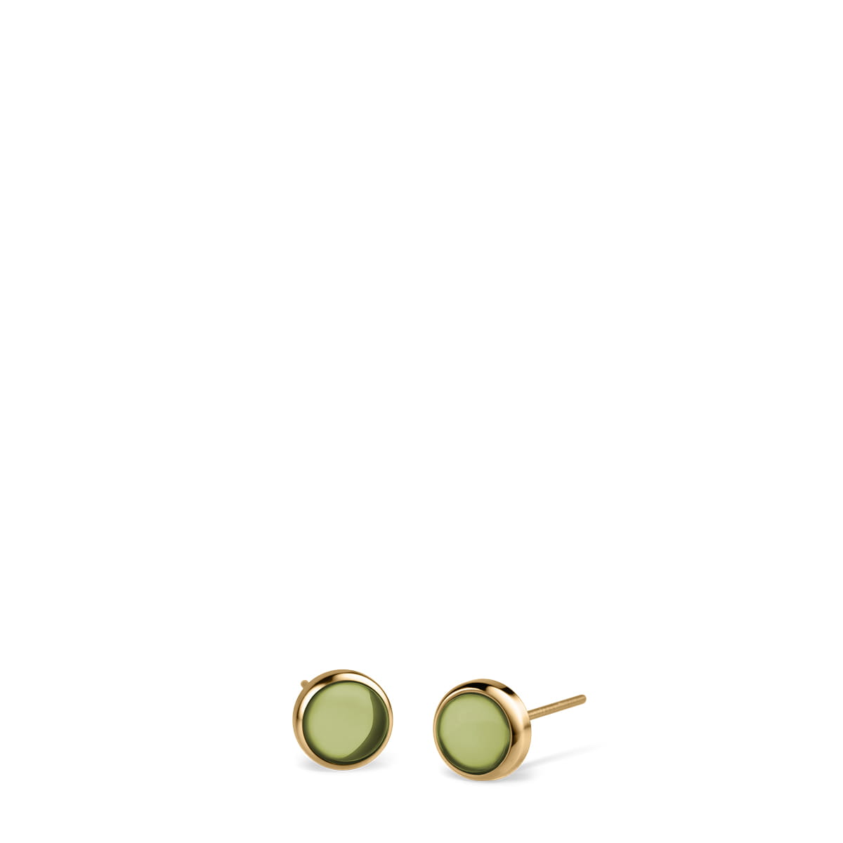 Bering - Øreringe Arctic Symphony grøn krystal - Guld pvd