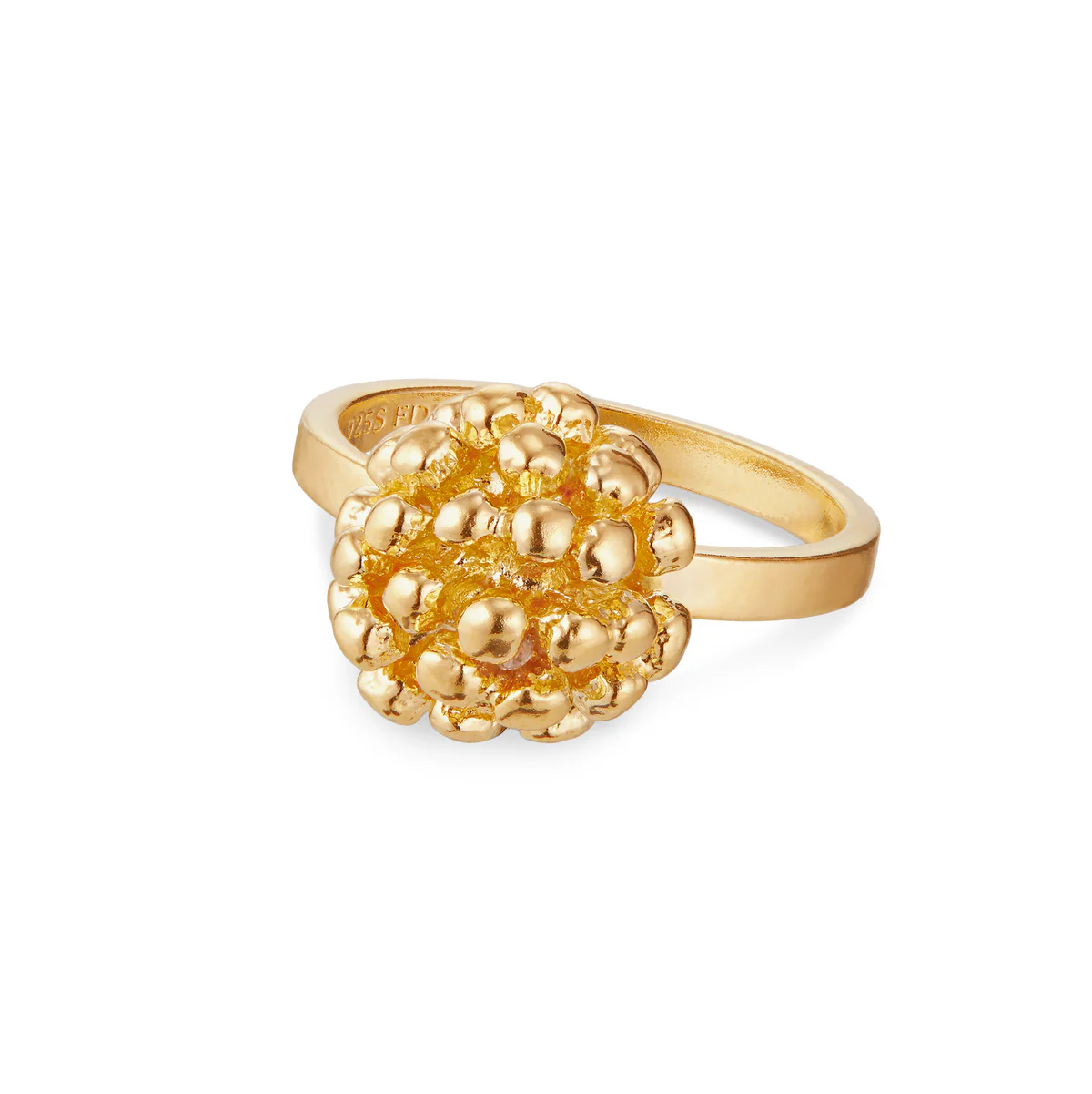 Flora Danica Dild ring i guldbelagt sølv