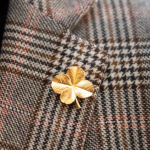 Flora Danica - Firkløver broche forgyldt sølv FLC-Bro-G