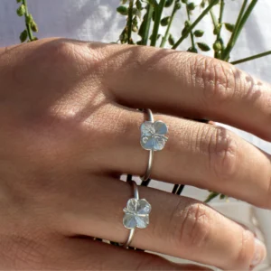 Flora Danica - Firkløver ring i sølv FLC-Ri-S