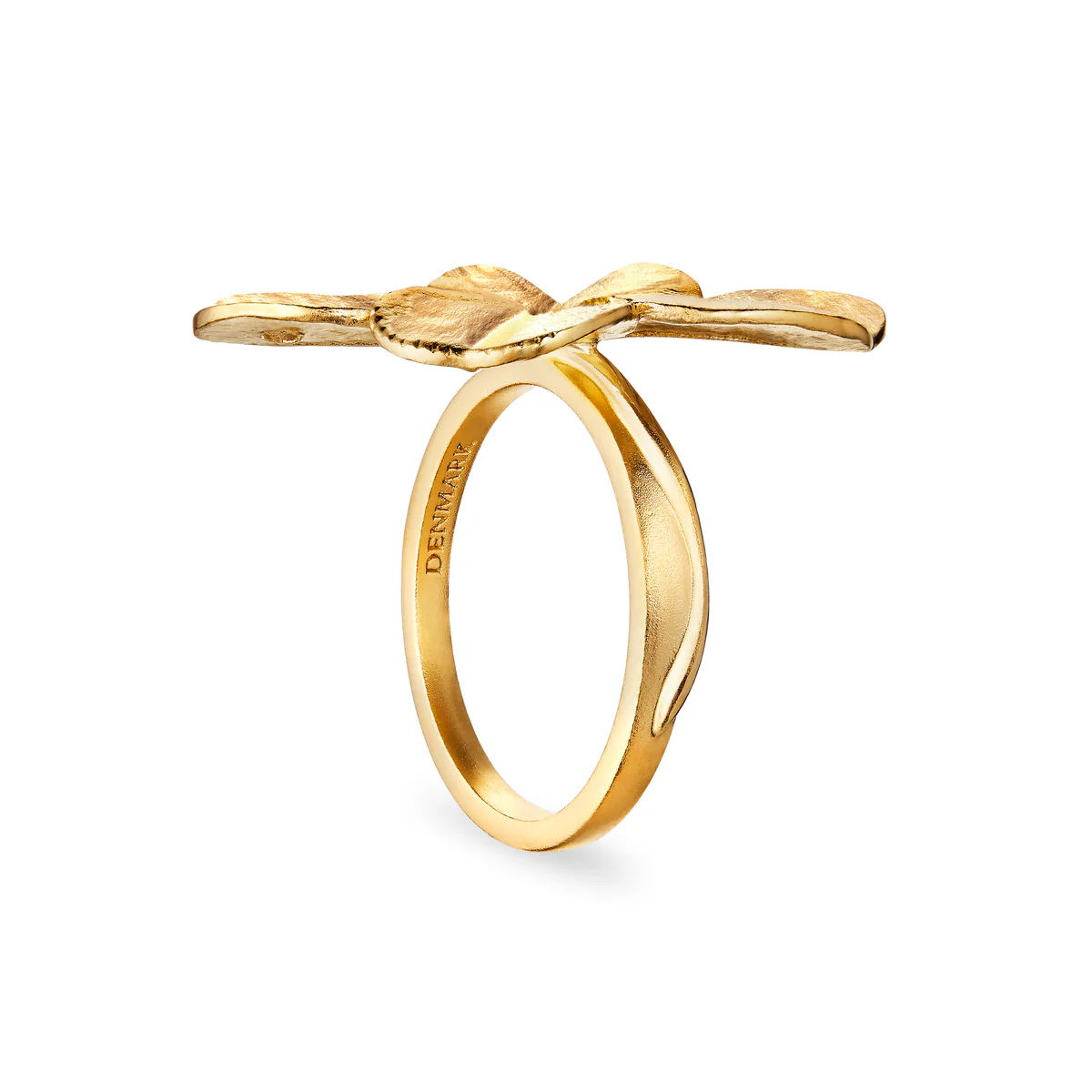 Flora Danica - Firkløver statement ring guldbealgt sølv FLC-StRi-G - Billede 3