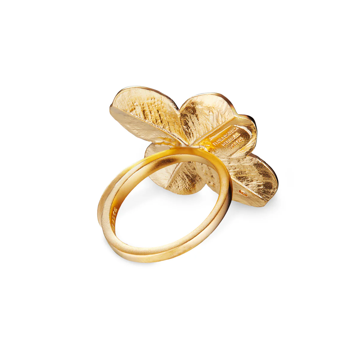 Flora Danica - Firkløver statement ring guldbealgt sølv FLC-StRi-G - Billede 4