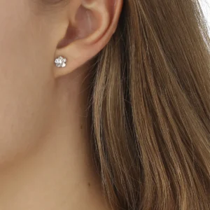 Flora Danica - Forglemmigej små ørestikker sølv FMN-StPc-S