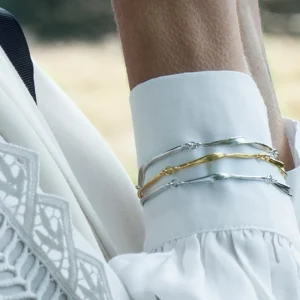 Flora Danica Græs armbånd forgyldt sølv GR-BR-G