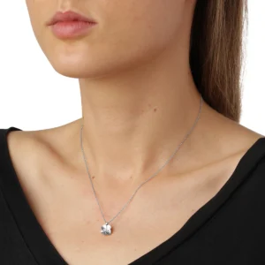 Flora Danica - Halskæde med firkløver vedhæng i sølv  FLC-Ne-S