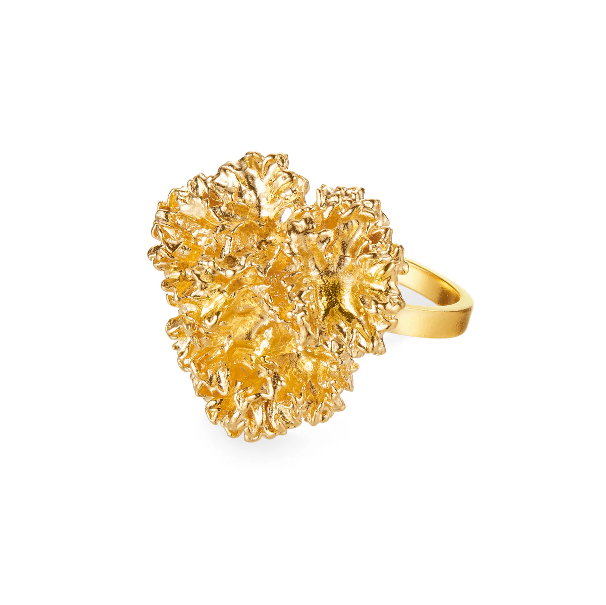 Flora Danica - Persille statement ring forgyldt sølv PAR-StRi-G