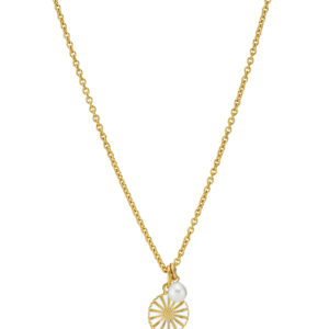Lund Copenhagen marguerit halskæde med perle - 9025041-33-M