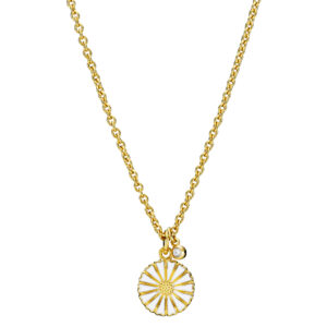 Lund Copenhagen marguerit halskæde med zirkonia sten - 9025025-30-M