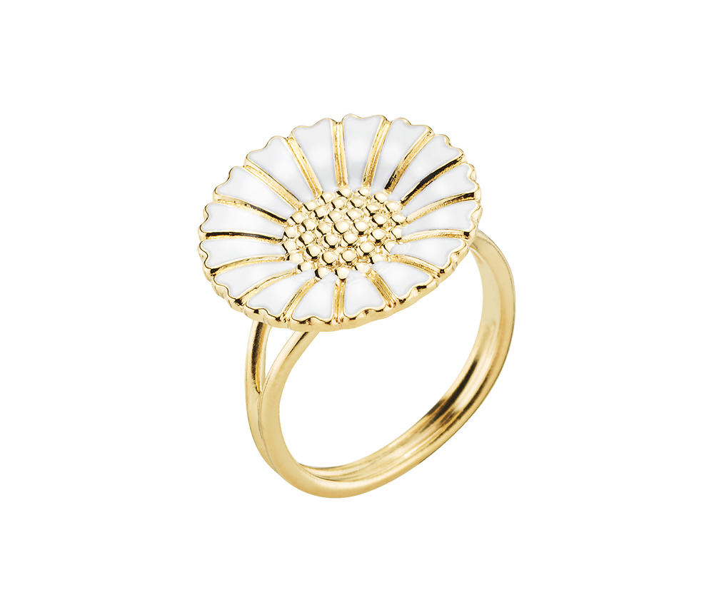 Lund Copenhagen marguerit ring forgyldt 18 mm 907018-M