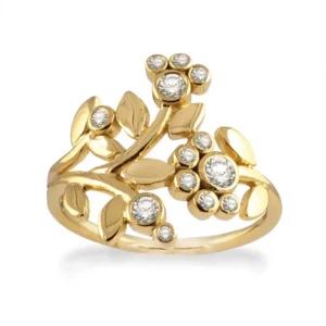 Rabinovich - Adorable Lace ring i forgyldt sølv m. zirkonia - 64920370