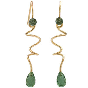 Rabinovich øreringe SOFT LINE med grønne kvarts 76520428