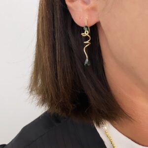 Rabinovich øreringe SOFT LINE med grønne kvarts 76520428