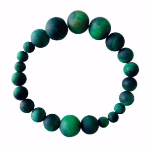 Armbånd med grønne tigerøjesten - 81022