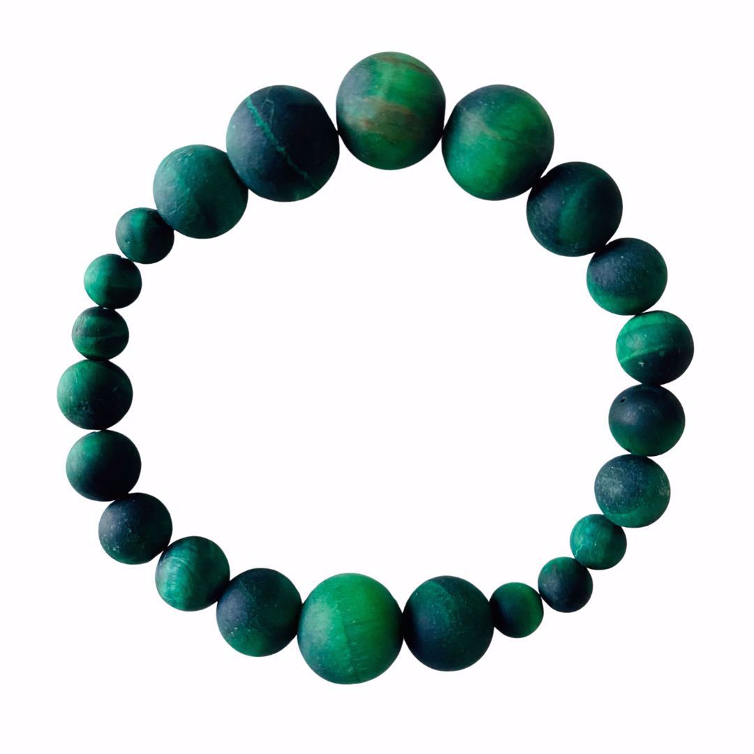 Armbånd med grønne tigerøjesten - 81022